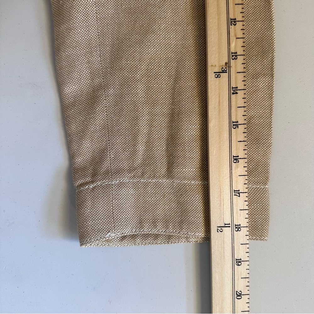 Kasper Petite Linen Blend 3/4 Sleeve Jacket Sz 12P Woven Hook Closure * READ - Picture 12 of 13